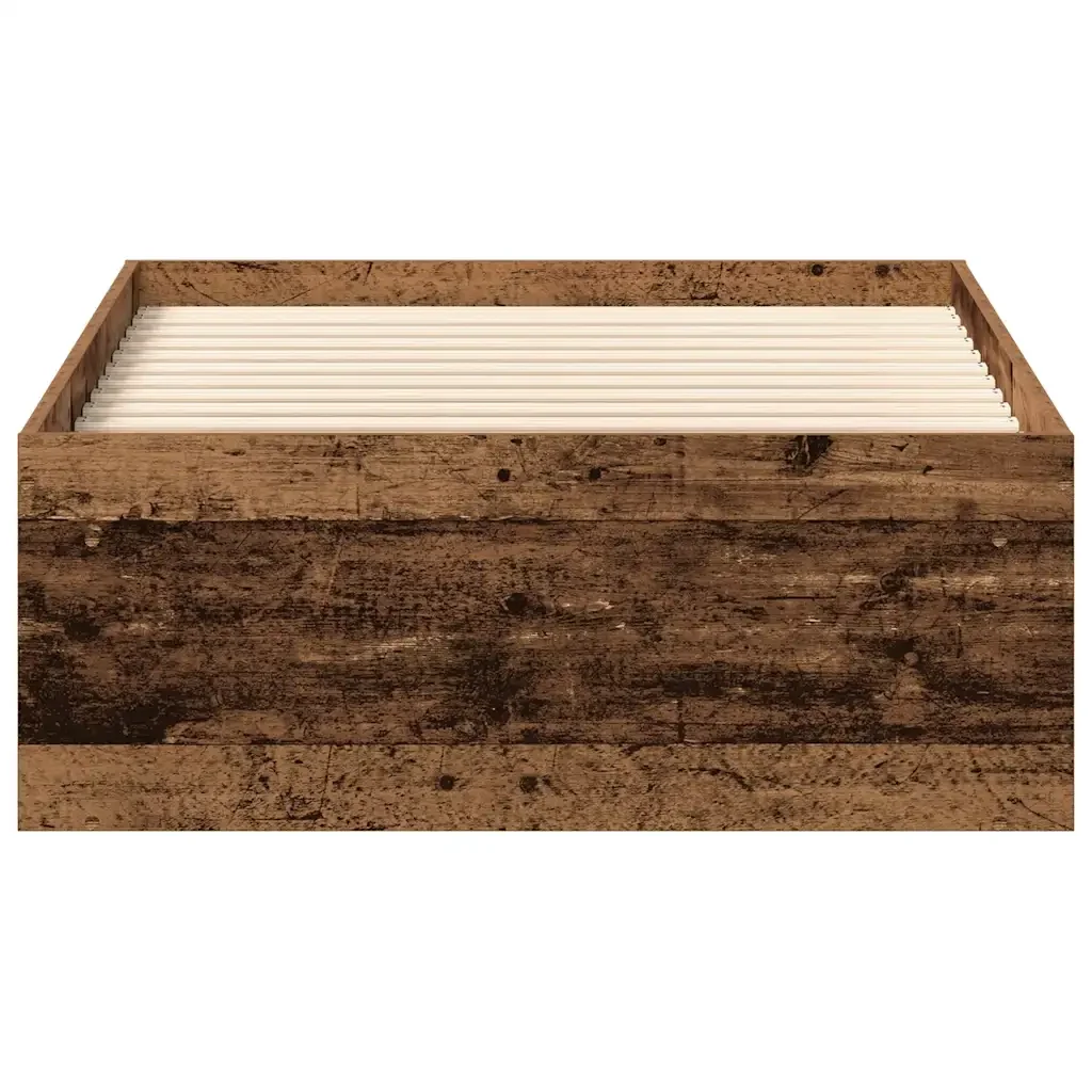 Letto singolo | Letto per adulti | Giroletto senza Materasso Legno Antico 90x190cm in Truciolato - Image 5