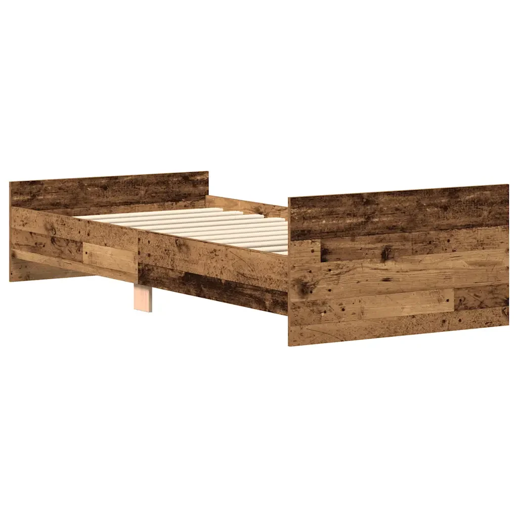 Letto singolo | Letto per adulti | Giroletto senza Materasso Legno Antico 90x190cm in Truciolato - Image 6