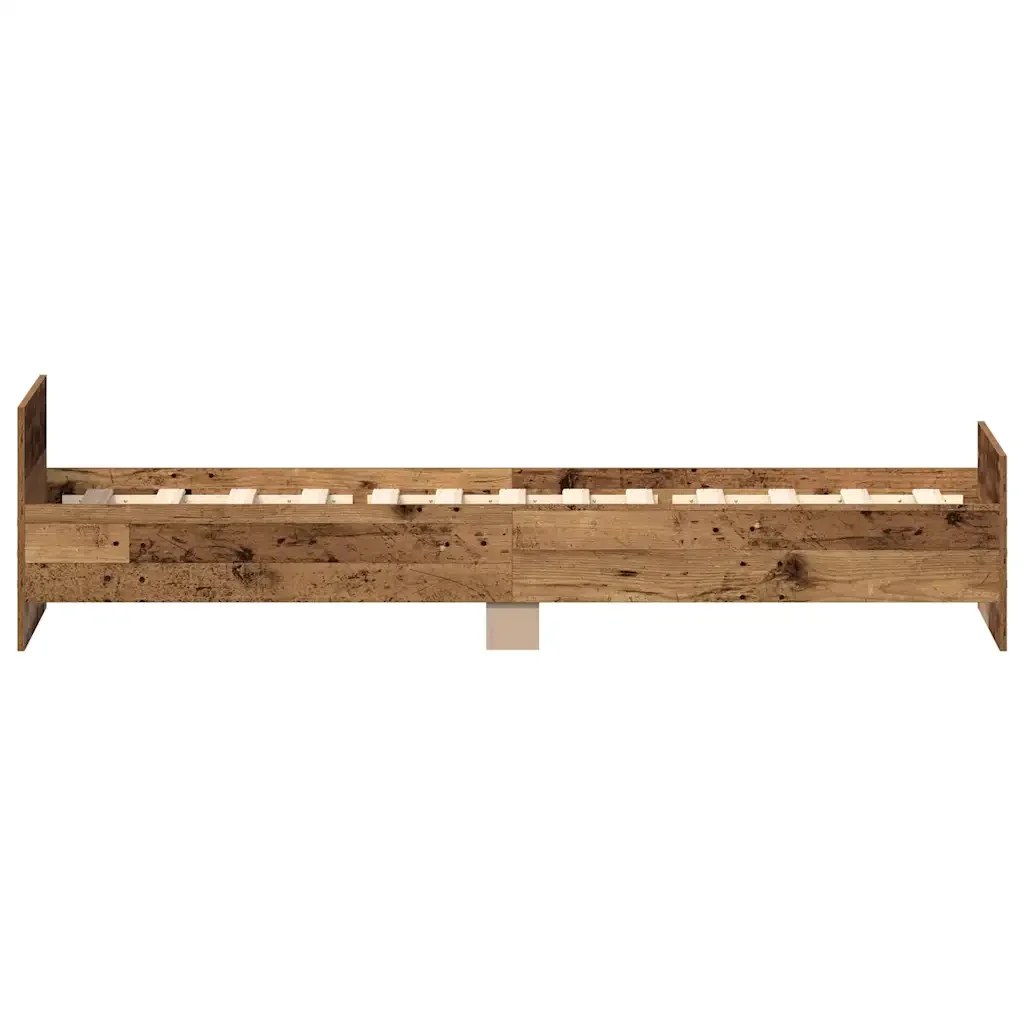 Letto singolo | Letto per adulti | Giroletto senza Materasso Legno Antico 90x190cm in Truciolato - Image 7