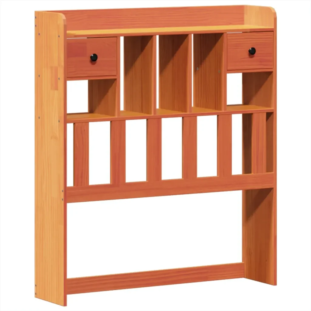 Letto singolo | Letto per adulti | Giroletto senza Materasso Marrone Cera 100x200 cm Legno di Pino - Image 8
