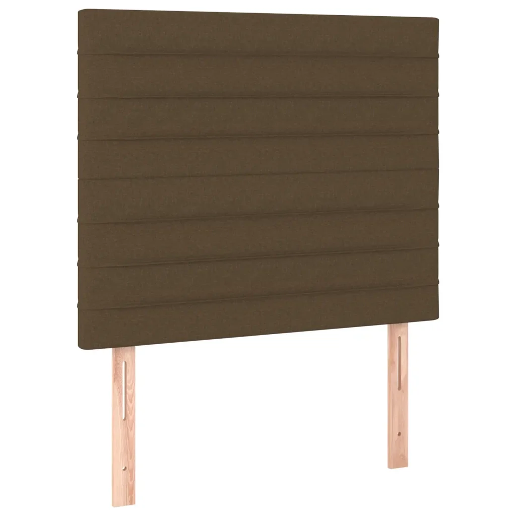 Letto singolo | Letto per adulti | Giroletto senza Materasso Marrone Scuro 100x200 cm Tessuto - Image 9