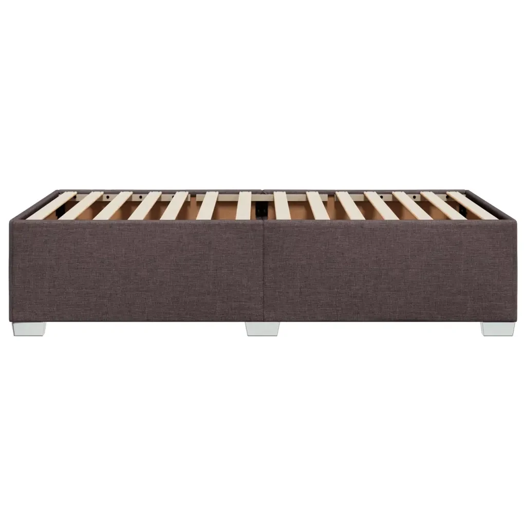 Letto singolo | Letto per adulti | Giroletto senza Materasso Marrone Scuro 100x200 cm Tessuto - Image 5