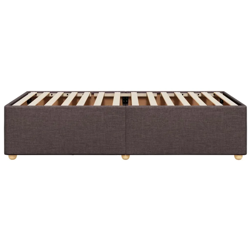 Letto singolo | Letto per adulti | Giroletto senza Materasso Marrone Scuro 100x200 cm Tessuto - Image 5
