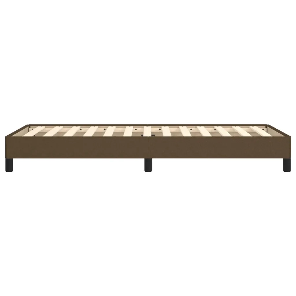 Letto singolo | Letto per adulti | Giroletto senza Materasso Marrone Scuro 100x200 cm Tessuto - Image 6