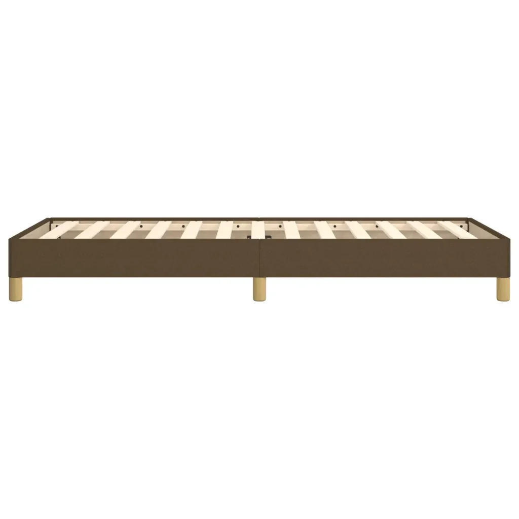 Letto singolo | Letto per adulti | Giroletto senza Materasso Marrone Scuro 100x200 cm Tessuto - Image 6