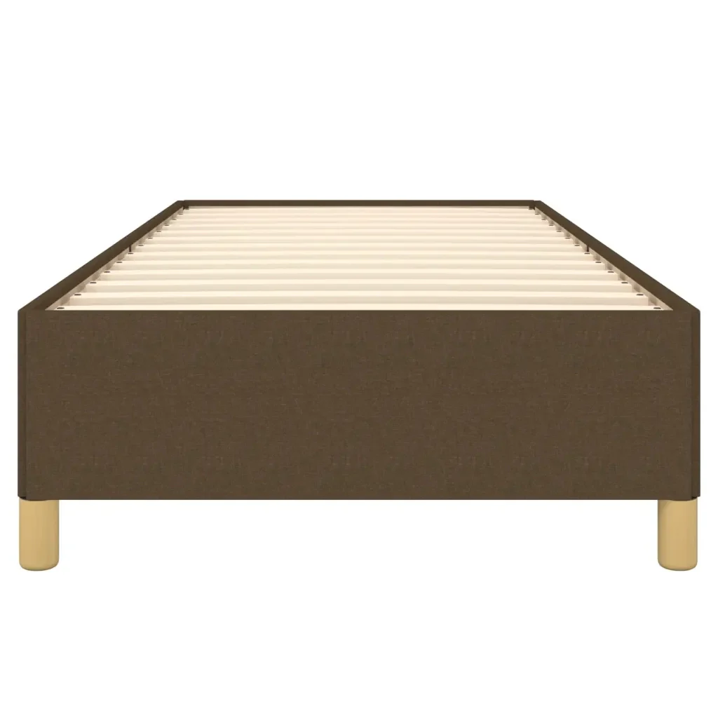 Letto singolo | Letto per adulti | Giroletto senza Materasso Marrone Scuro 80x200 cm Tessuto - Image 5