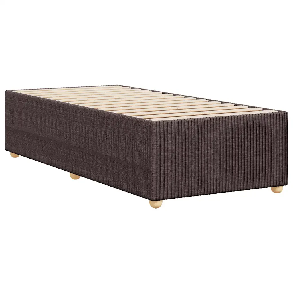 Letto singolo | Letto per adulti | Giroletto senza Materasso Marrone Scuro 80x200 cm Tessuto - Image 6