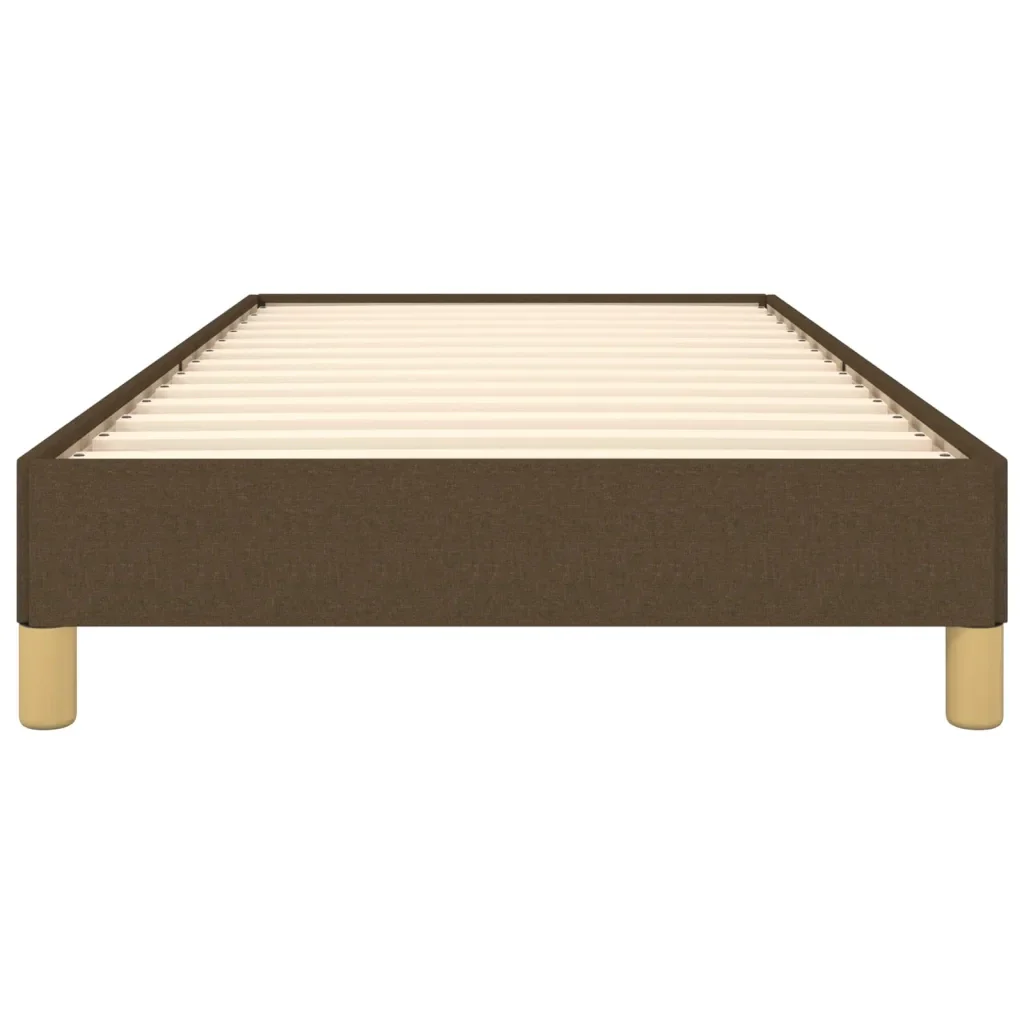 Letto singolo | Letto per adulti | Giroletto senza Materasso Marrone Scuro 80x200 cm Tessuto - Image 5
