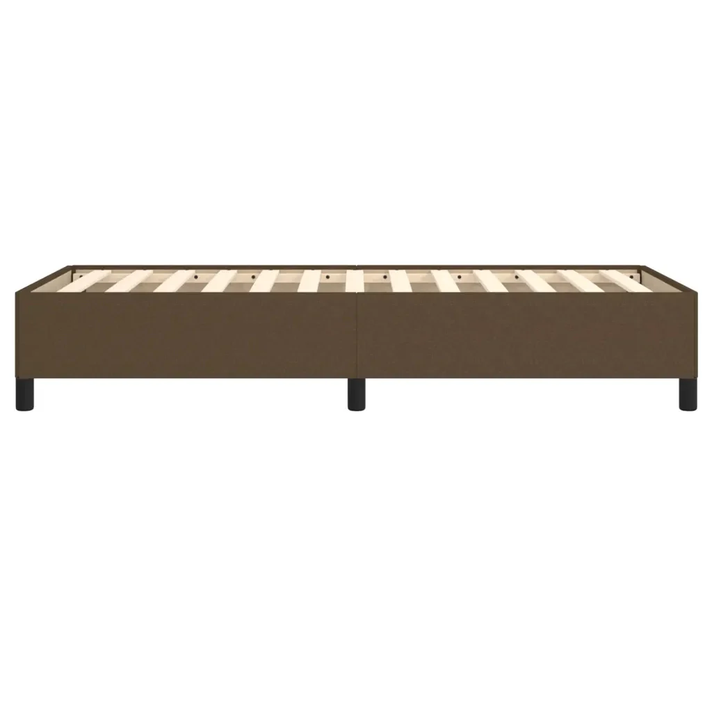 Letto singolo | Letto per adulti | Giroletto senza Materasso Marrone Scuro 80x200 cm Tessuto - Image 6