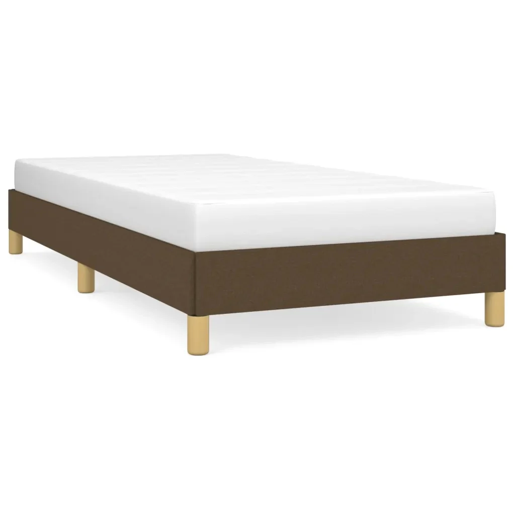 Letto singolo | Letto per adulti | Giroletto senza Materasso Marrone Scuro 90x190 cm Tessuto