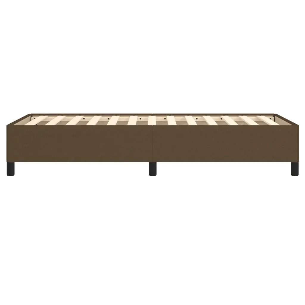 Letto singolo | Letto per adulti | Giroletto senza Materasso Marrone Scuro 90x190 cm Tessuto - Image 6