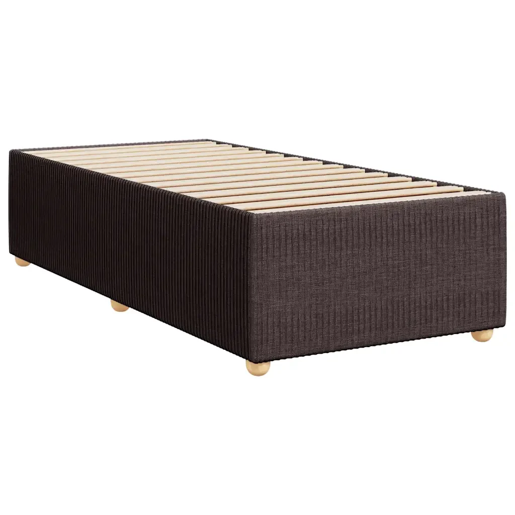 Letto singolo | Letto per adulti | Giroletto senza Materasso Marrone Scuro 90x200 cm Tessuto - Image 4
