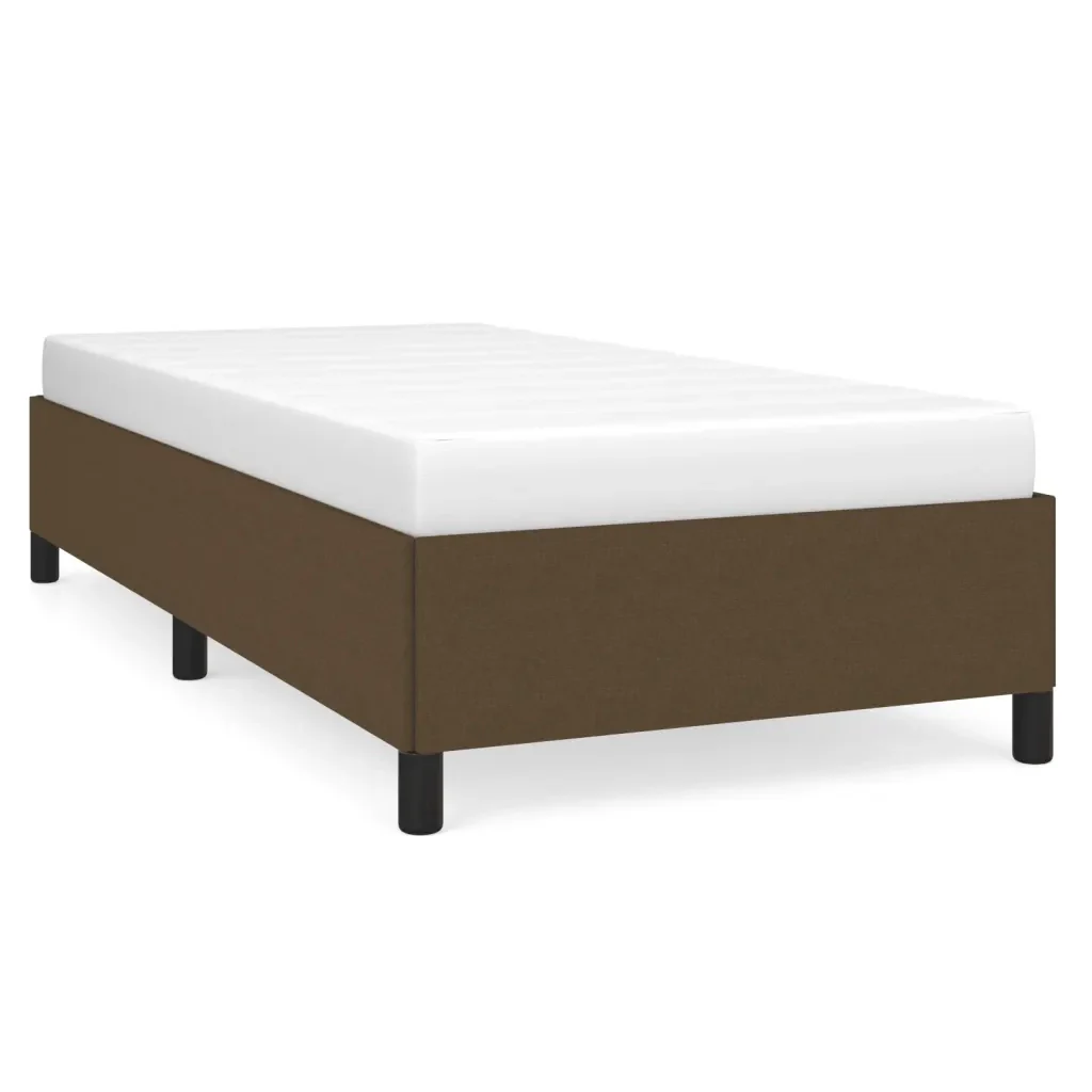 Letto singolo | Letto per adulti | Giroletto senza Materasso Marrone Scuro 90x200 cm Tessuto