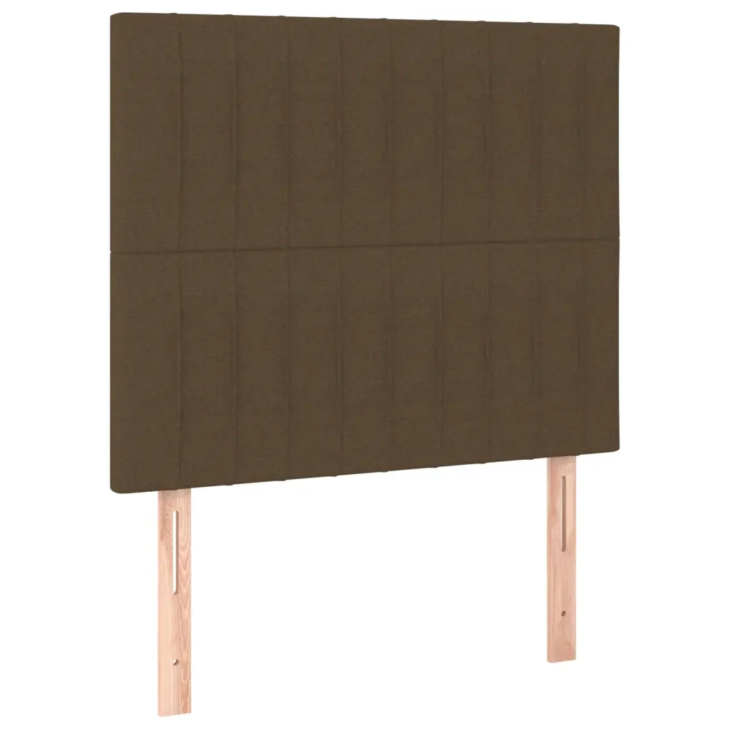 Letto singolo | Letto per adulti | Giroletto senza Materasso Marrone Scuro 90x200 cm Tessuto - Image 8