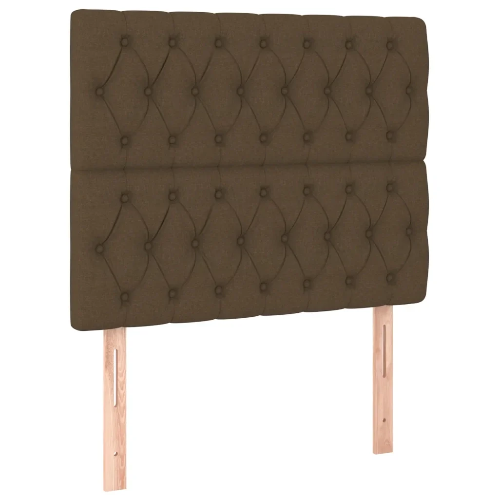 Letto singolo | Letto per adulti | Giroletto senza Materasso Marrone Scuro 90x200 cm Tessuto - Image 8