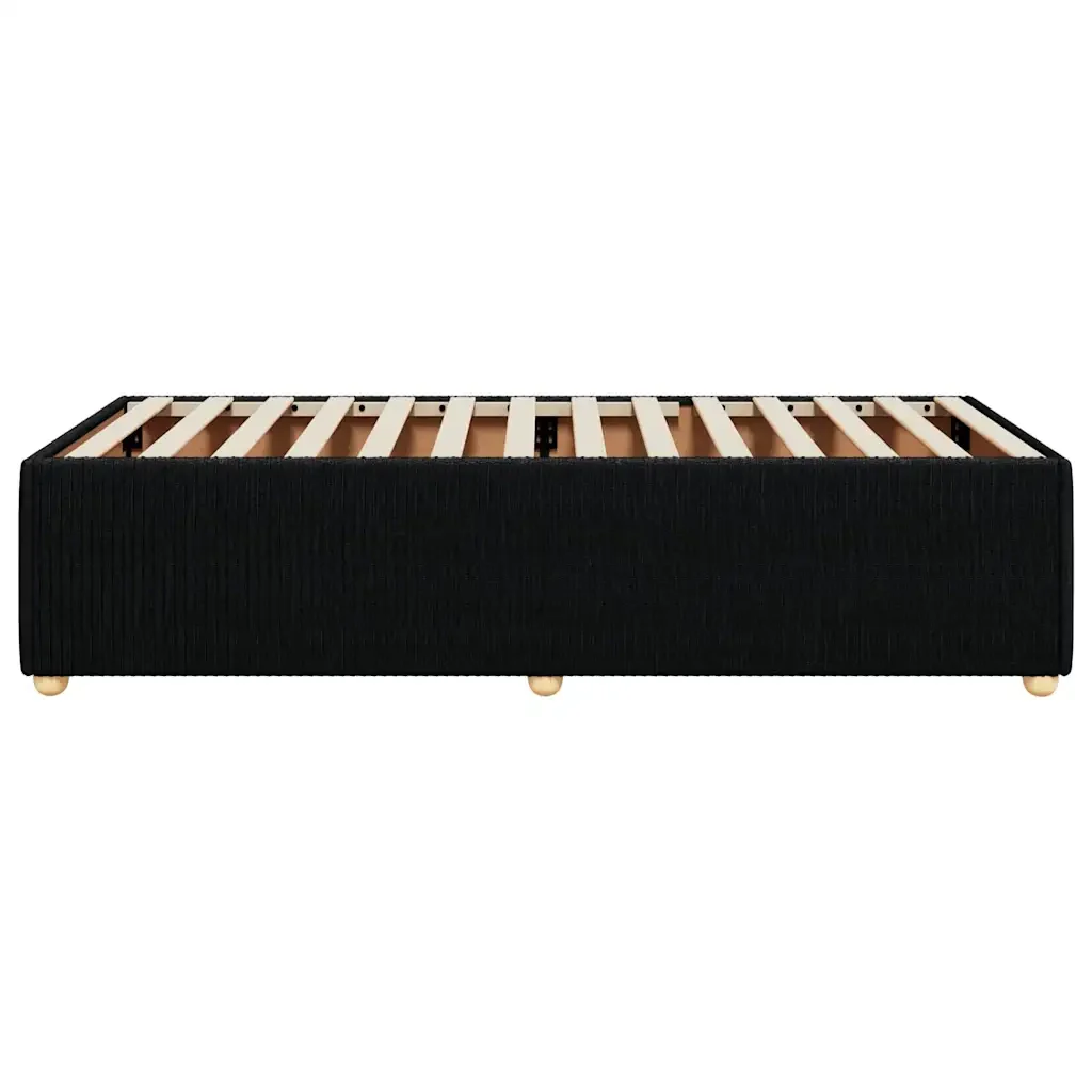 Letto singolo | Letto per adulti | Giroletto senza Materasso Nero 100x200 cm in Tessuto - Image 5