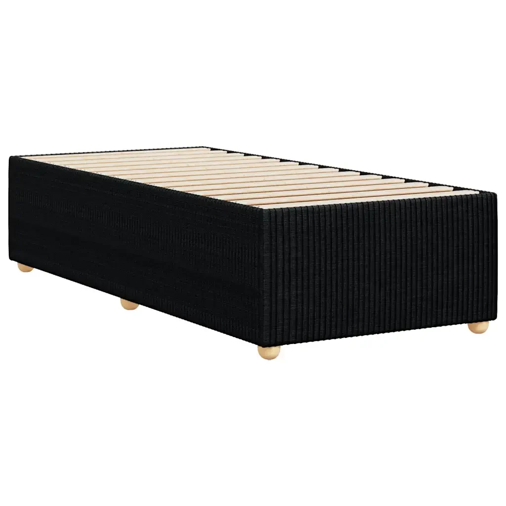 Letto singolo | Letto per adulti | Giroletto senza Materasso Nero 100x200 cm in Tessuto - Image 6