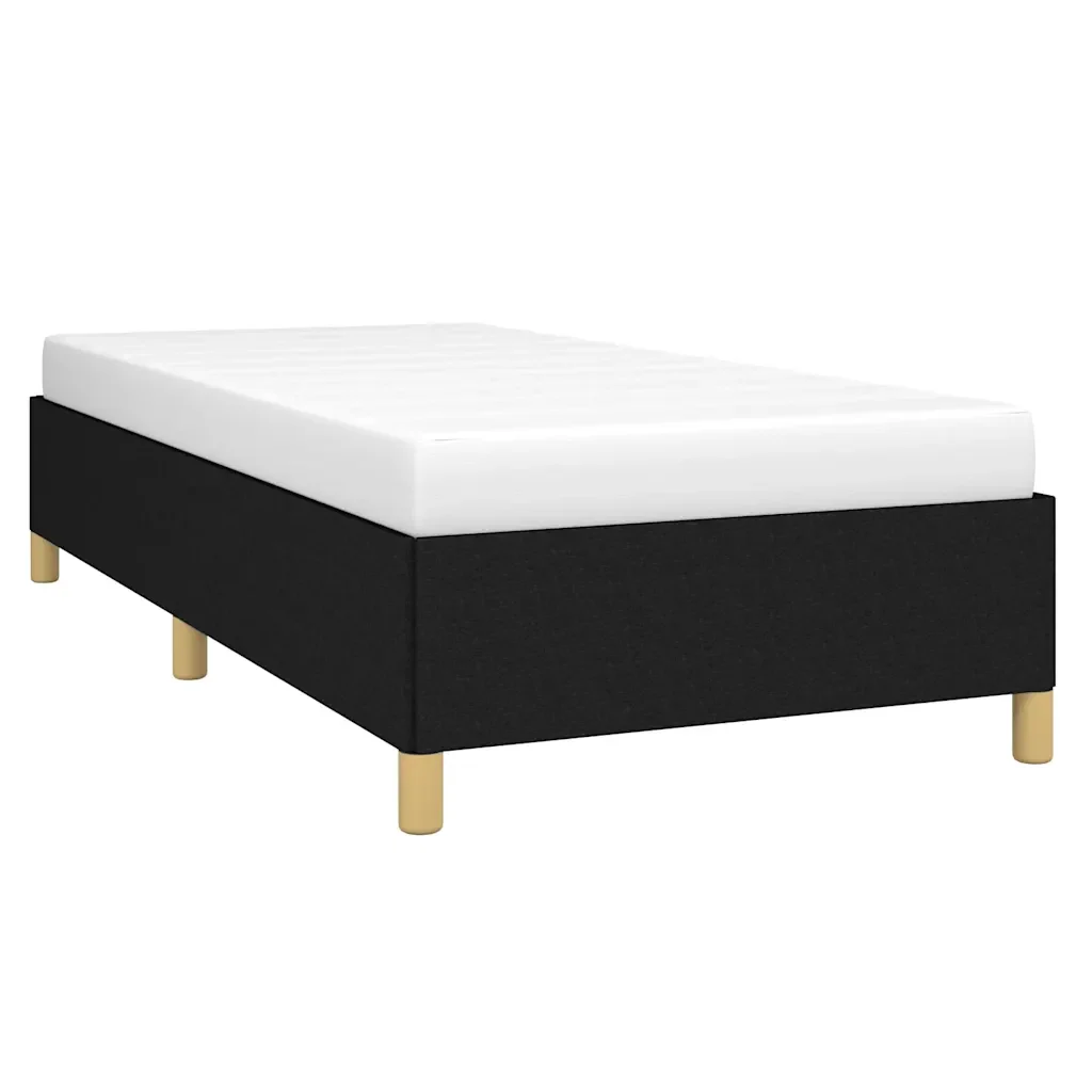 Letto singolo | Letto per adulti | Giroletto senza Materasso Nero 100x200 cm in Tessuto - Image 3