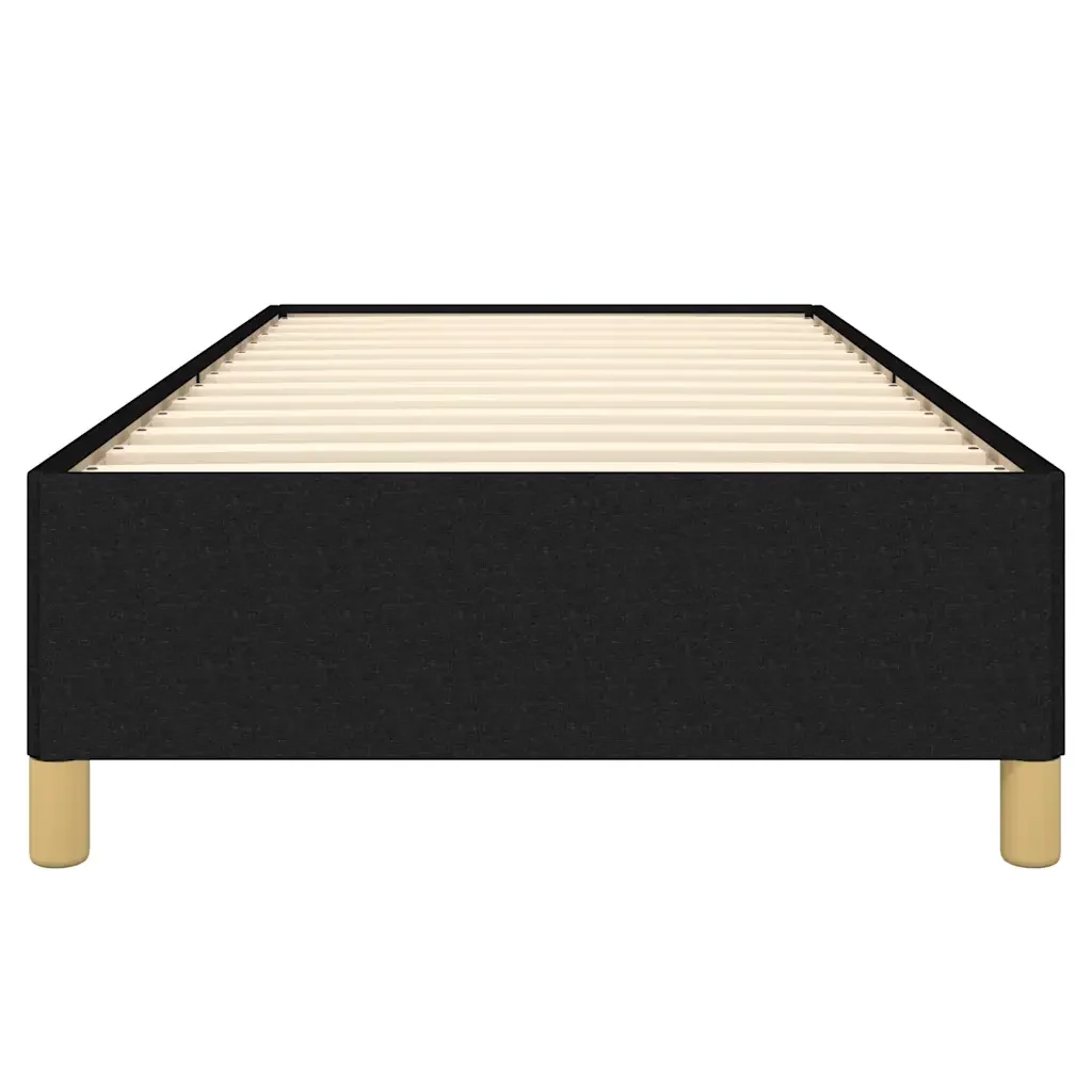 Letto singolo | Letto per adulti | Giroletto senza Materasso Nero 100x200 cm in Tessuto - Image 5
