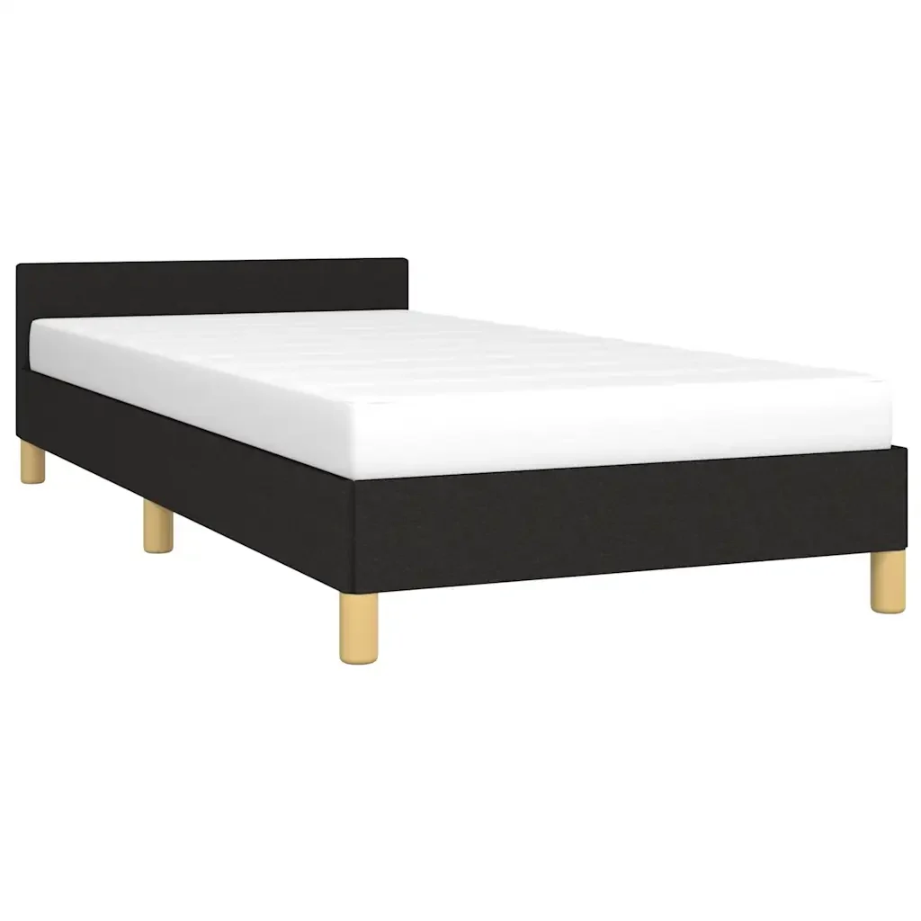 Letto singolo | Letto per adulti | Giroletto senza Materasso Nero 100x200 cm in Tessuto - Image 4