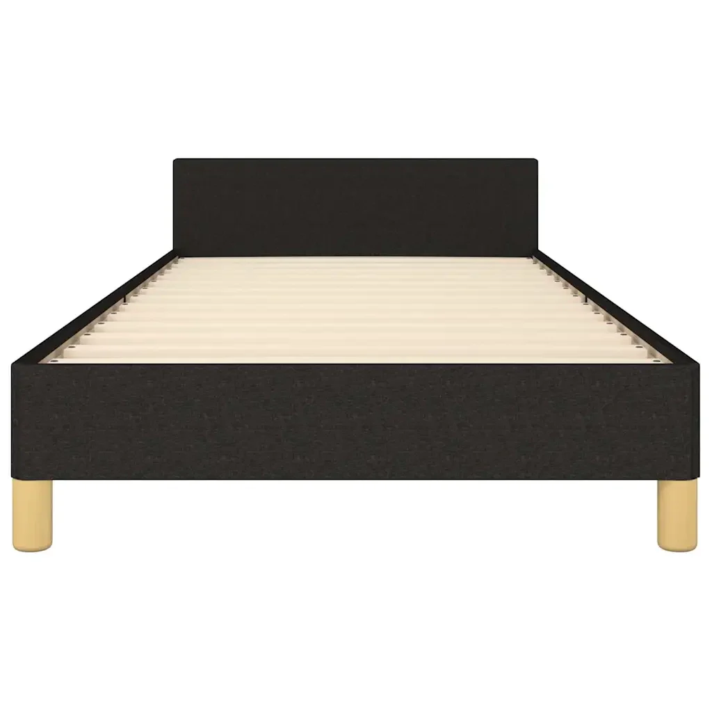 Letto singolo | Letto per adulti | Giroletto senza Materasso Nero 100x200 cm in Tessuto - Image 6