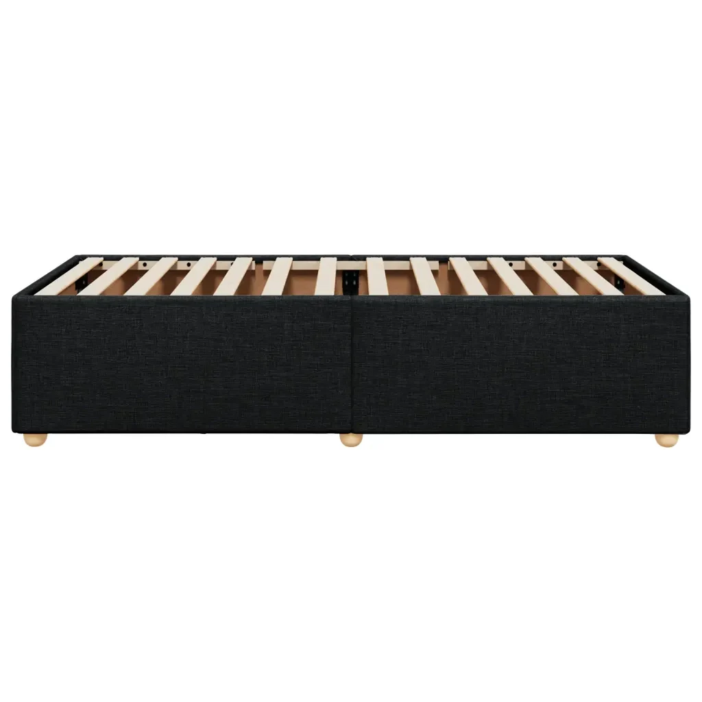 Letto singolo | Letto per adulti | Giroletto senza Materasso Nero 100x200 cm in Tessuto - Image 5