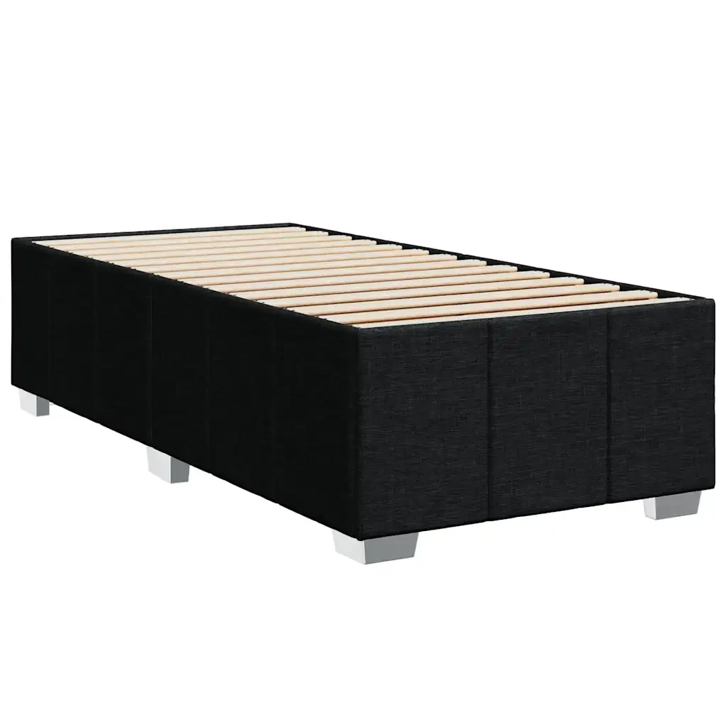 Letto singolo | Letto per adulti | Giroletto senza Materasso Nero 100x200 cm in Tessuto - Image 3
