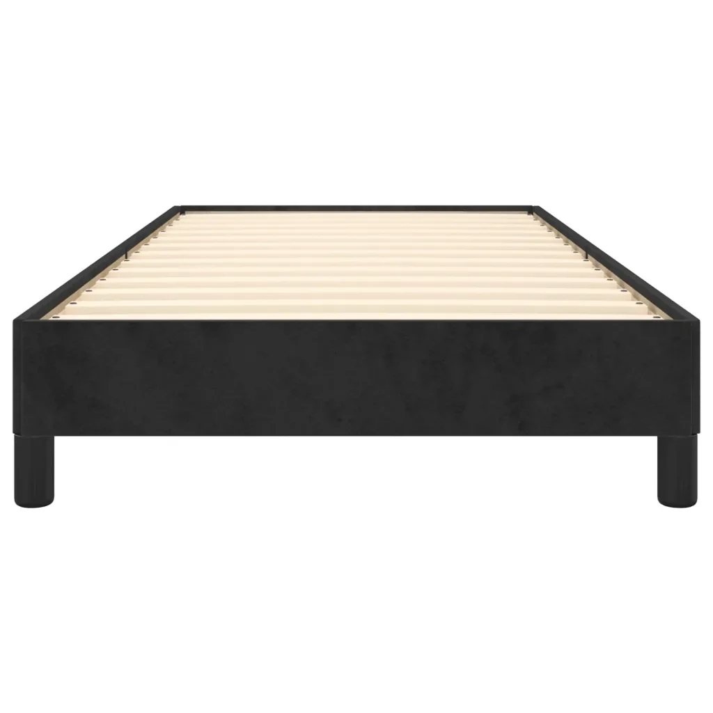 Letto singolo | Letto per adulti | Giroletto senza Materasso Nero 100x200 cm in Velluto - Image 5