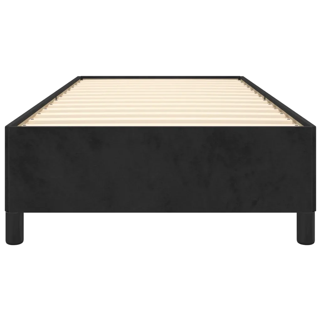 Letto singolo | Letto per adulti | Giroletto senza Materasso Nero 100x200 cm in Velluto - Image 5