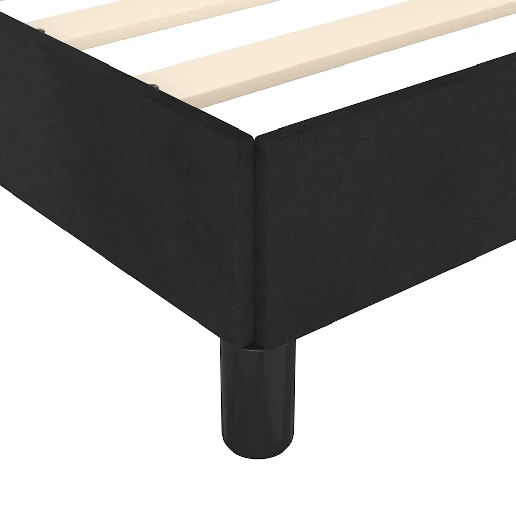 Letto singolo | Letto per adulti | Giroletto senza Materasso Nero 100x200 cm in Velluto - Image 7