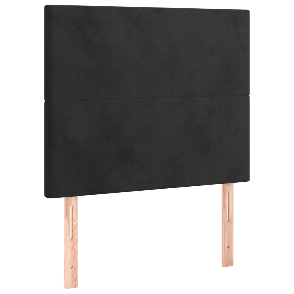 Letto singolo | Letto per adulti | Giroletto senza Materasso Nero 100x200 cm in Velluto - Image 9