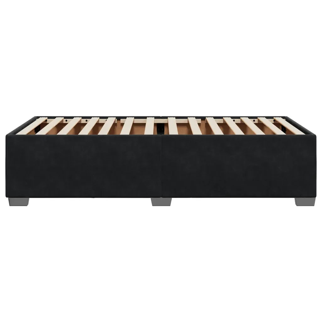 Letto singolo | Letto per adulti | Giroletto senza Materasso Nero 100x200 cm in Velluto - Image 5