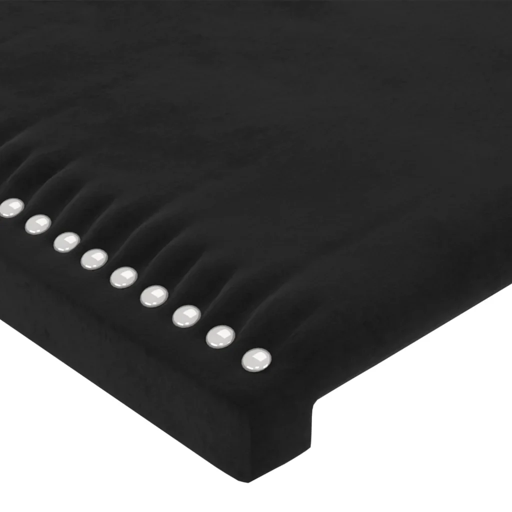 Letto singolo | Letto per adulti | Giroletto senza Materasso Nero 100x200 cm in Velluto - Image 10