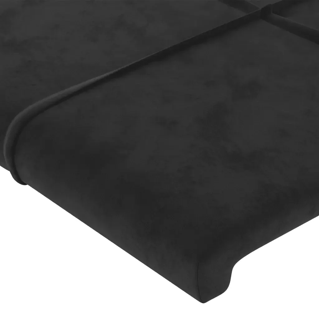 Letto singolo | Letto per adulti | Giroletto senza Materasso Nero 100x200 cm in Velluto - Image 10