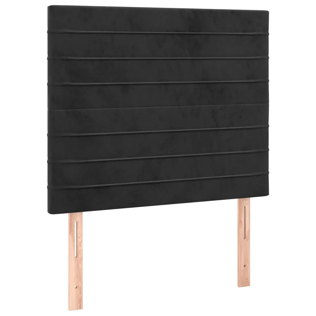 Letto singolo | Letto per adulti | Giroletto senza Materasso Nero 100x200 cm in Velluto - Image 8