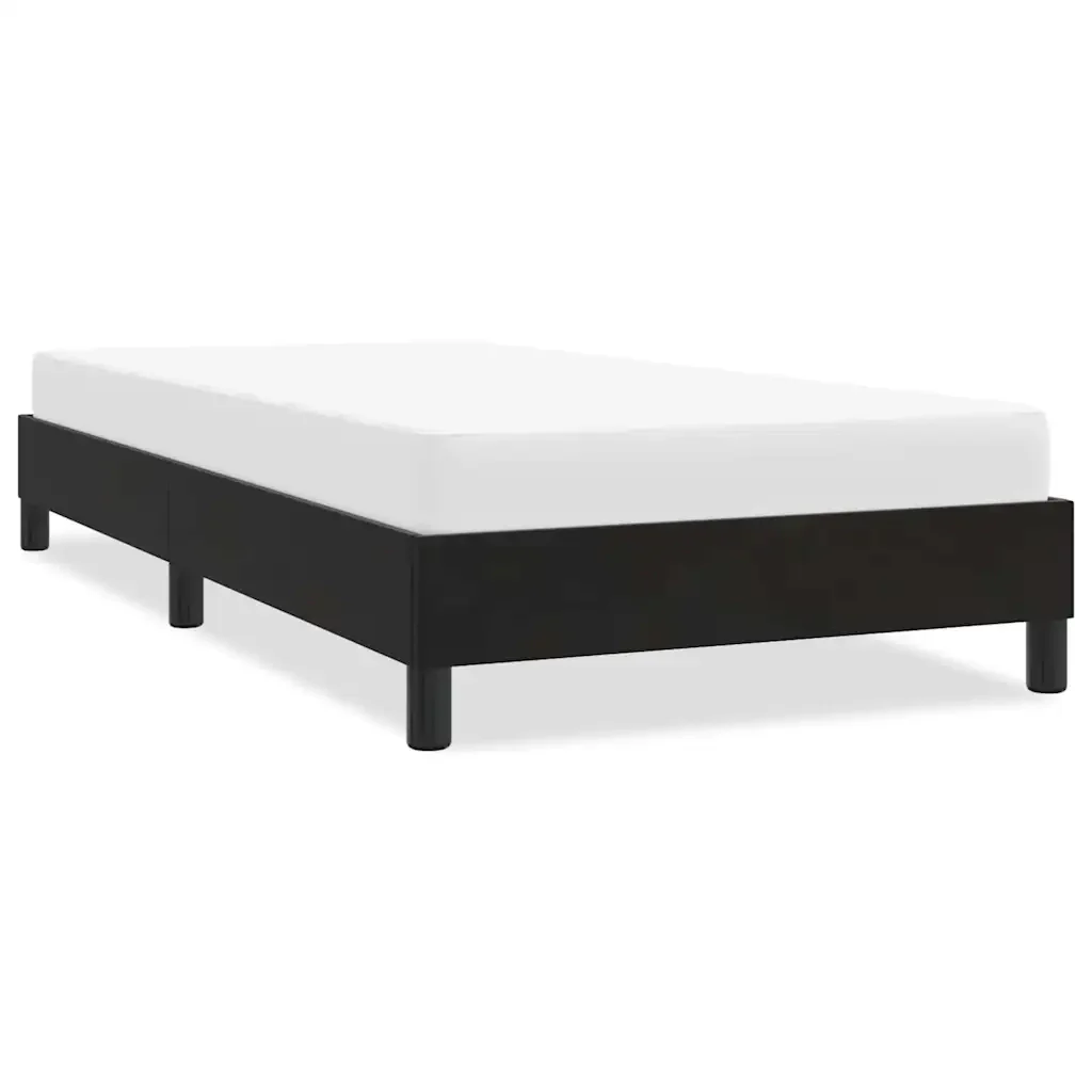 Letto singolo | Letto per adulti | Giroletto senza Materasso Nero 100x210 cm in Velluto - Image 2