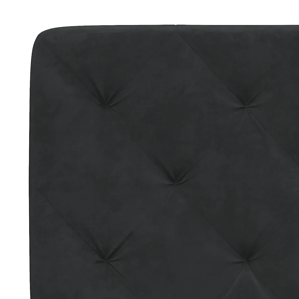 Letto singolo | Letto per adulti | Giroletto senza Materasso Nero 80x200 cm in Velluto - Image 10