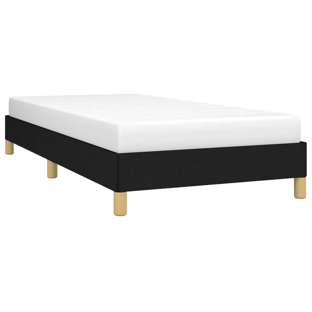 Letto singolo | Letto per adulti | Giroletto senza Materasso Nero 80x200 cm Tessuto - Image 3