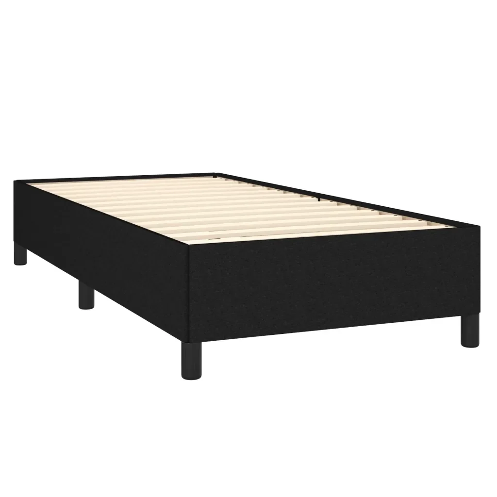 Letto singolo | Letto per adulti | Giroletto senza Materasso Nero 80x200 cm Tessuto - Image 3