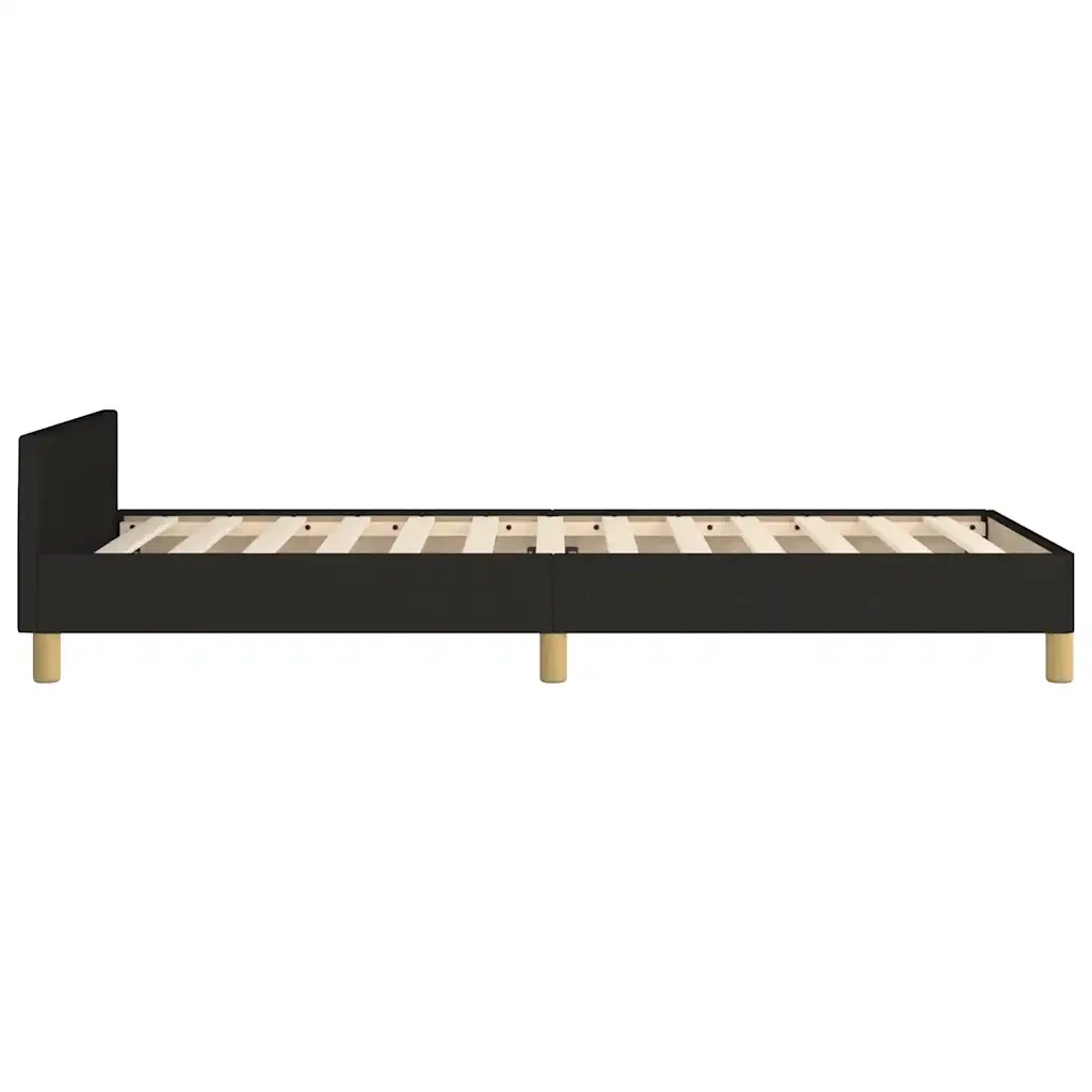 Letto singolo | Letto per adulti | Giroletto senza Materasso Nero 80x200 cm Tessuto - Image 7
