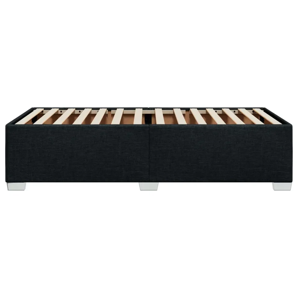 Letto singolo | Letto per adulti | Giroletto senza Materasso Nero 80x200 cm Tessuto - Image 5