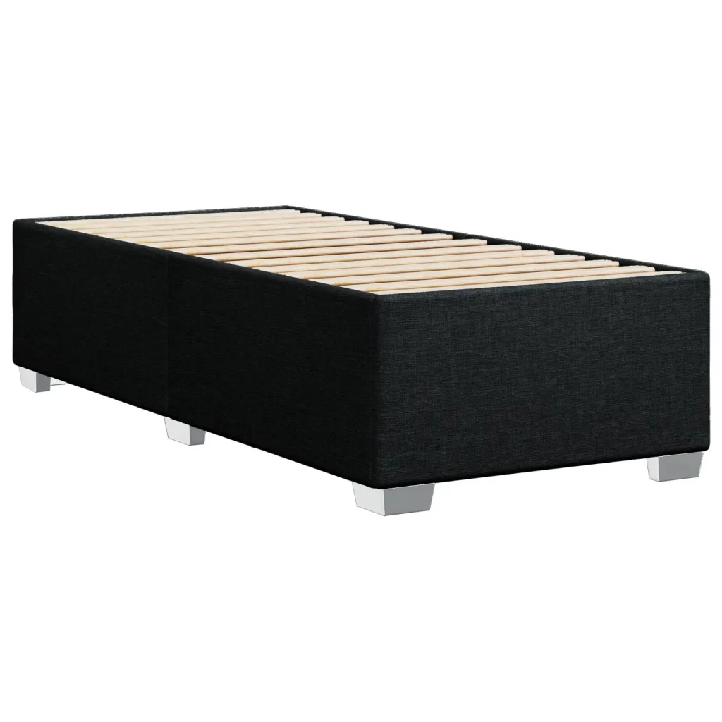 Letto singolo | Letto per adulti | Giroletto senza Materasso Nero 80x200 cm Tessuto - Image 6