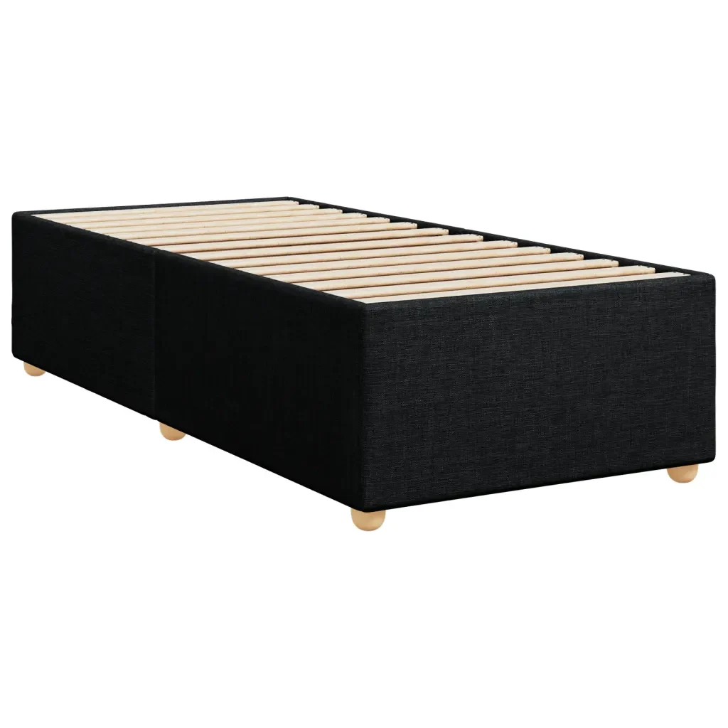Letto singolo | Letto per adulti | Giroletto senza Materasso Nero 80x200 cm Tessuto - Image 4