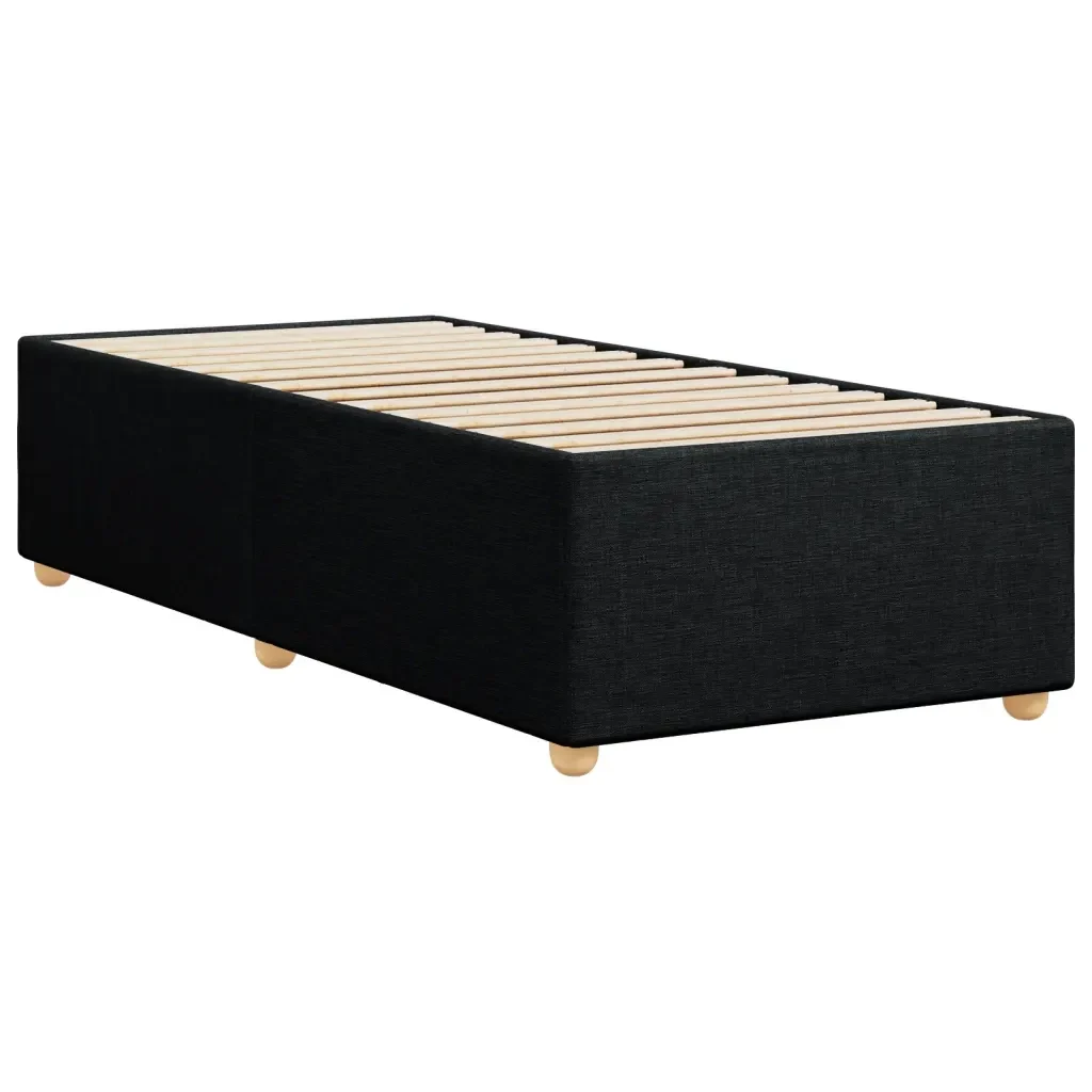 Letto singolo | Letto per adulti | Giroletto senza Materasso Nero 80x200 cm Tessuto - Image 6