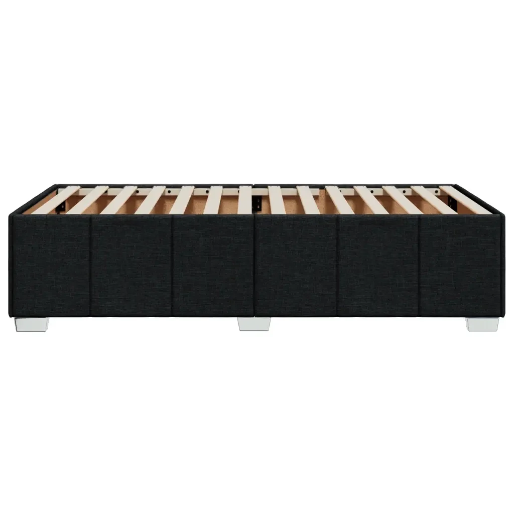 Letto singolo | Letto per adulti | Giroletto senza Materasso Nero 80x200 cm Tessuto - Image 5