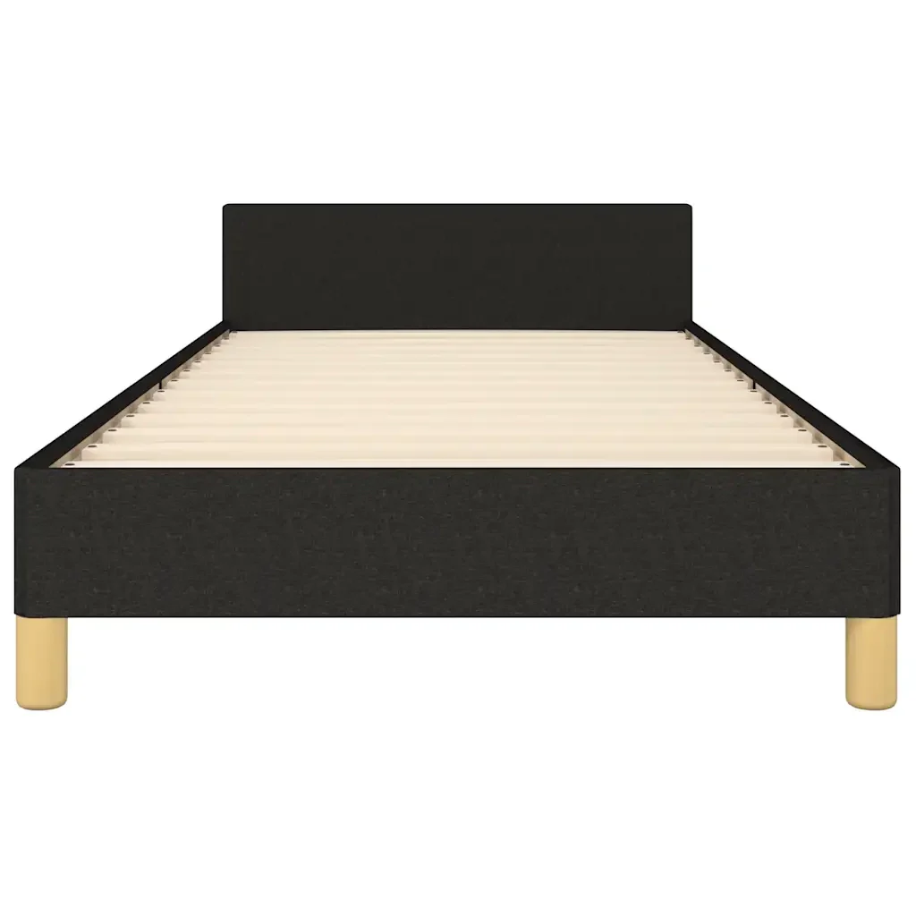Letto singolo | Letto per adulti | Giroletto senza Materasso Nero 80x200 cm Tessuto - Image 6