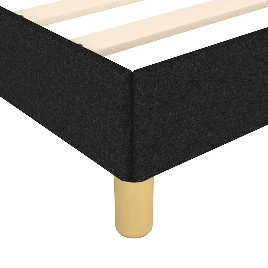 Letto singolo | Letto per adulti | Giroletto senza Materasso Nero 80x200 cm Tessuto - Image 8