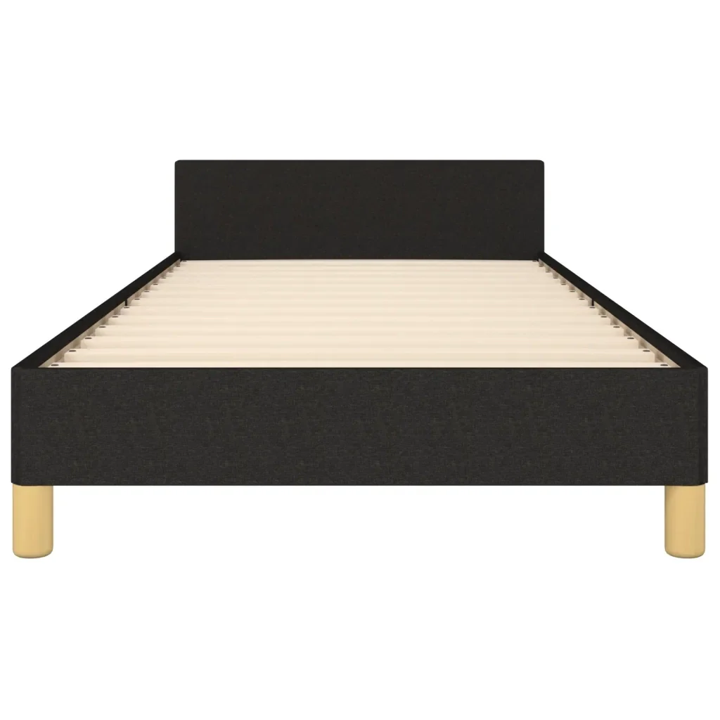 Letto singolo | Letto per adulti | Giroletto senza Materasso Nero 80x200 cm Tessuto - Image 6