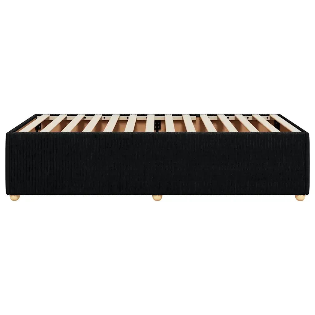 Letto singolo | Letto per adulti | Giroletto senza Materasso Nero 80x200 cm Tessuto - Image 5