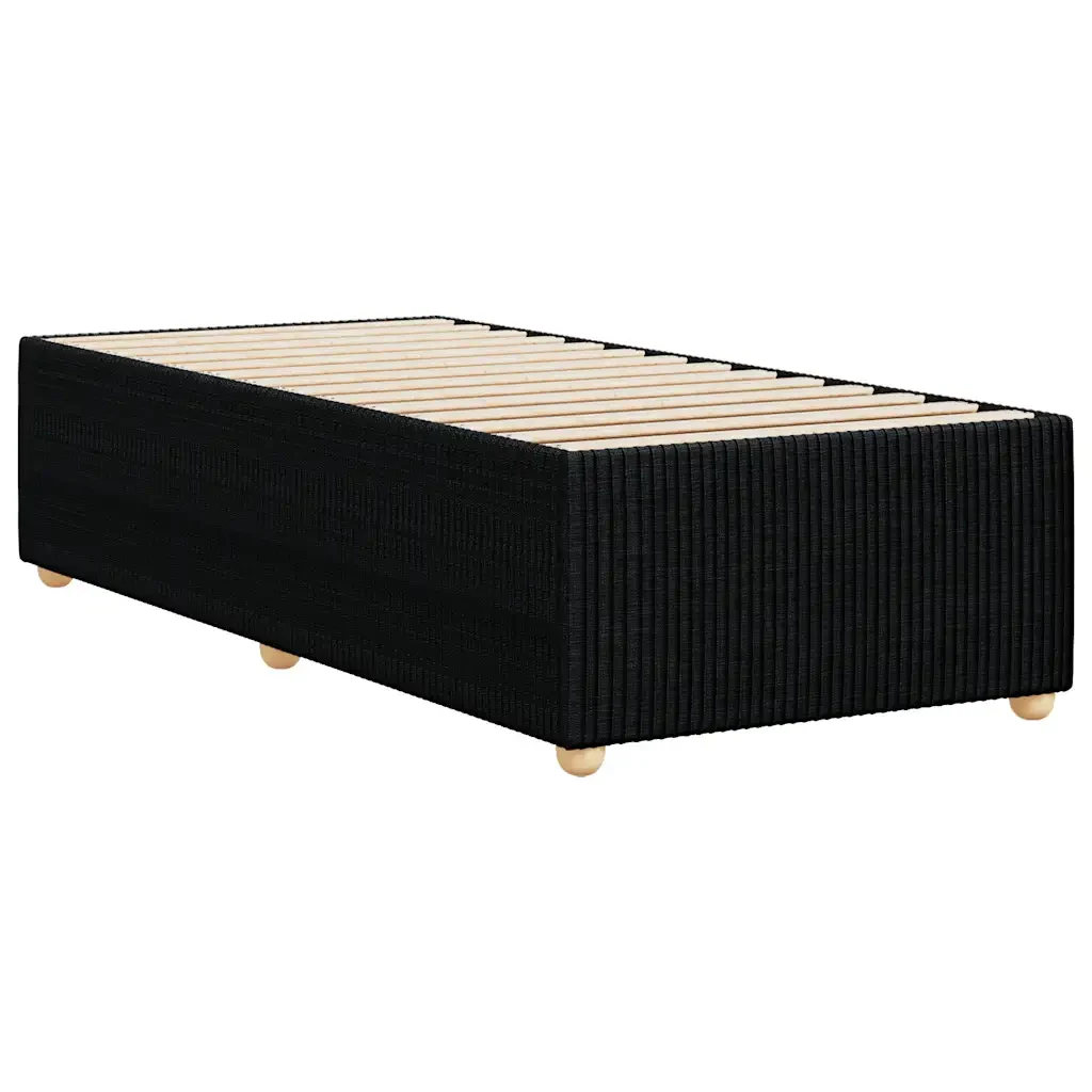 Letto singolo | Letto per adulti | Giroletto senza Materasso Nero 80x200 cm Tessuto - Image 6